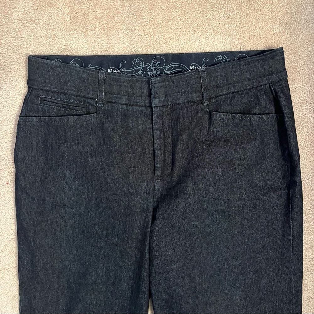 JM Collection Denim Curvy Pant Dark Blue Short Size 10